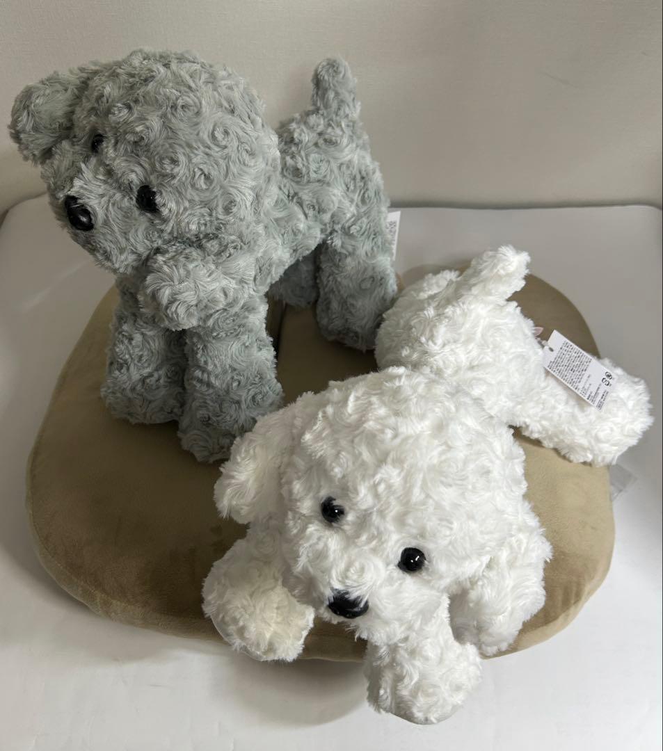 トイプードルぬいぐるみ 2体セット ペア タキシードとウェディングドレス