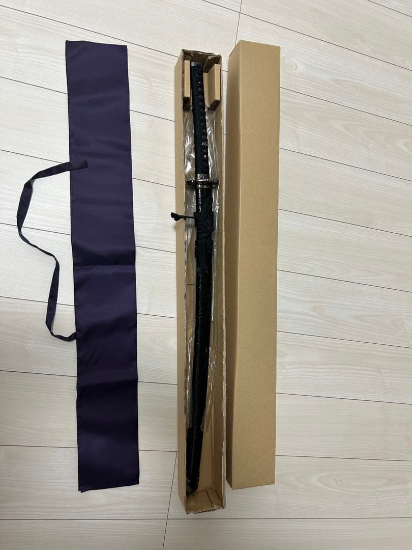 お濃 拵え 中刀 模造刀 美術刀　新品未使用　送料無料　黒　金属刃