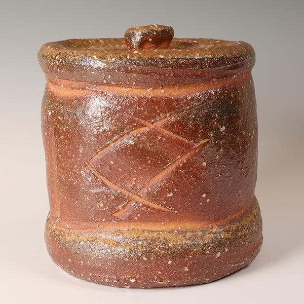 信楽焼　水指　上田光春（六代上田直方)　【茶道具・陶器】