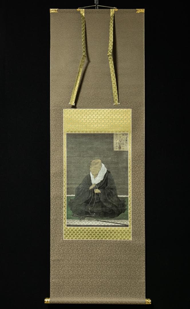 掛軸-1614　重要文化財　熊皮御影　親鸞聖人影像　印刷工芸作品　奈良国立博物館