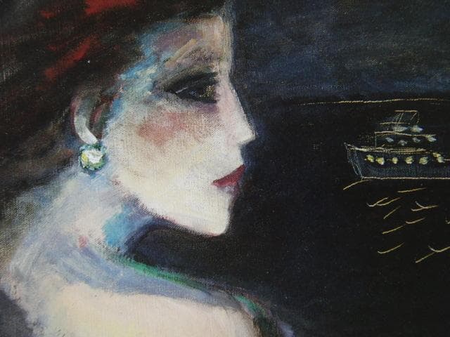 カシニョール（Cassigneul）、夜、希少な画集より、新品高級額・額装付