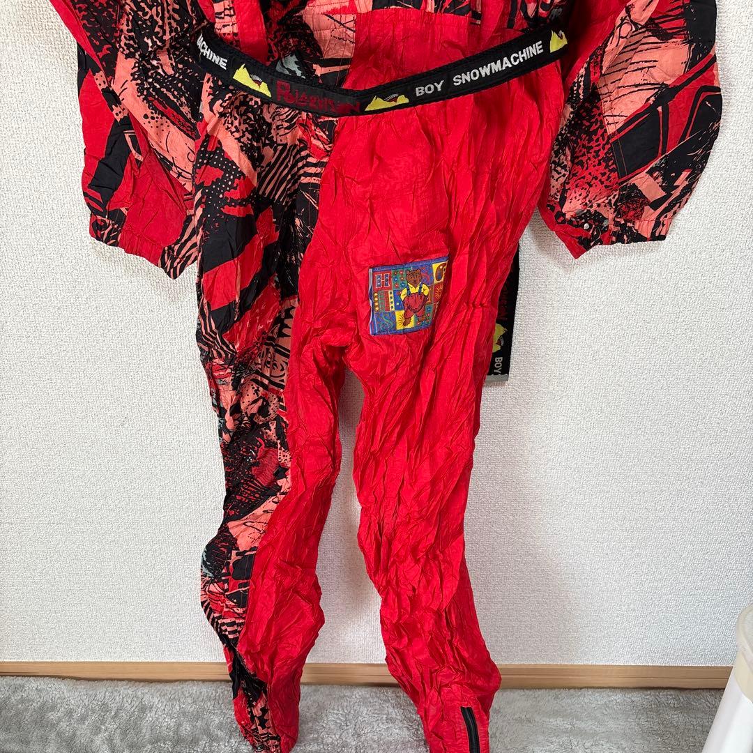 machine スキーウェア つなぎ 90s 総柄 派手 レトロ S〜M
