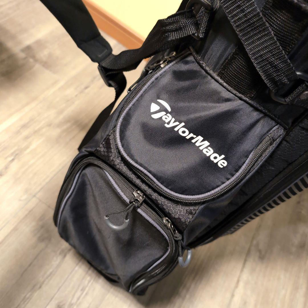人気のブラック☆TaylorMade☆軽量スタンドキャディバッグ☆9.5型☆中古
