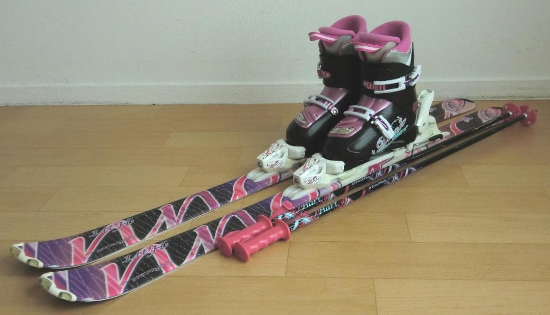 ■■送料無料■Hart■ジュニア用スキーフルセット■板127靴23■WAX済■■