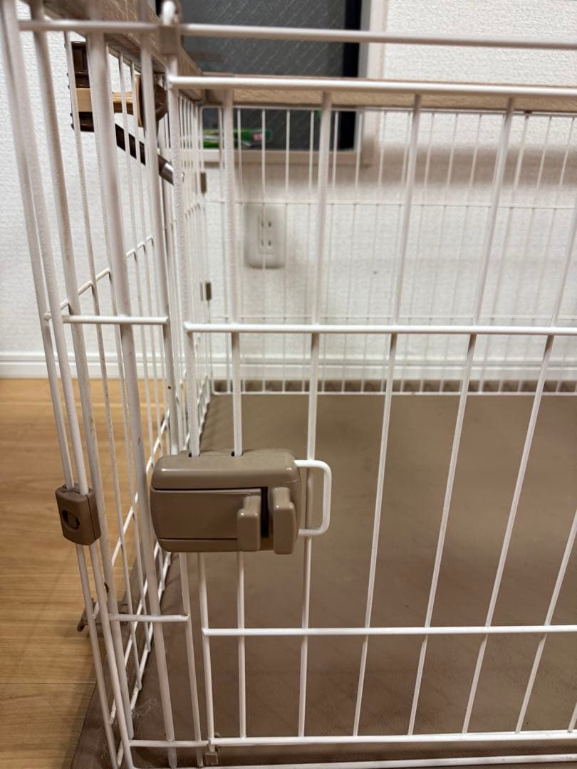 小＆中型犬用ホワイトブラウンケージ