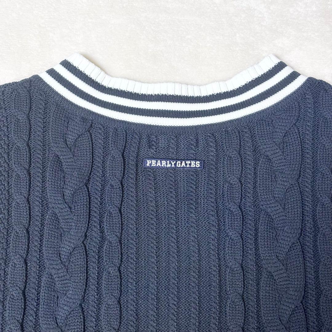 【新品】PEARLY GATES ケーブルニットベスト　サイズ5