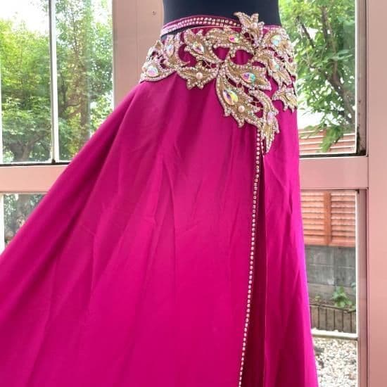 美品　ベリーダンス　オリエンタル　衣装　ピンク