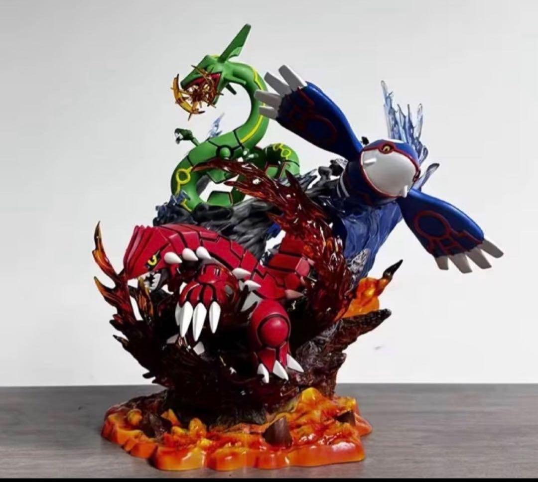 ポケモン　フィギュア　グラードン　カイオーガ　レックウザ　LED付き