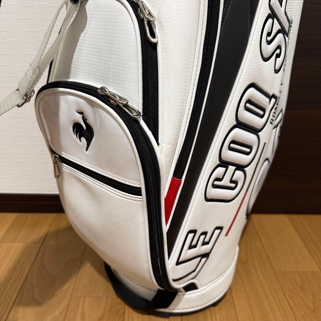 le coq sportif ゴルフバッグ キャディバッグ ホワイト ブラック