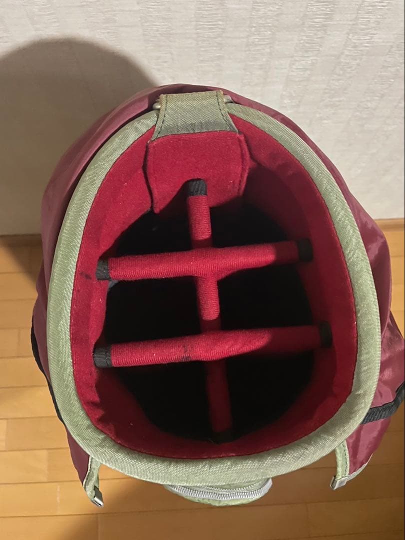 ダイワ　ONOFF　オノフ　パイル生地プリーツ加工キャディバッグ　グリーン