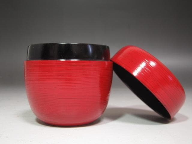 ☆　二代　村瀬治兵衛　根来昔形　茶器　裏千家十五代鵬雲斎の花押☆y535