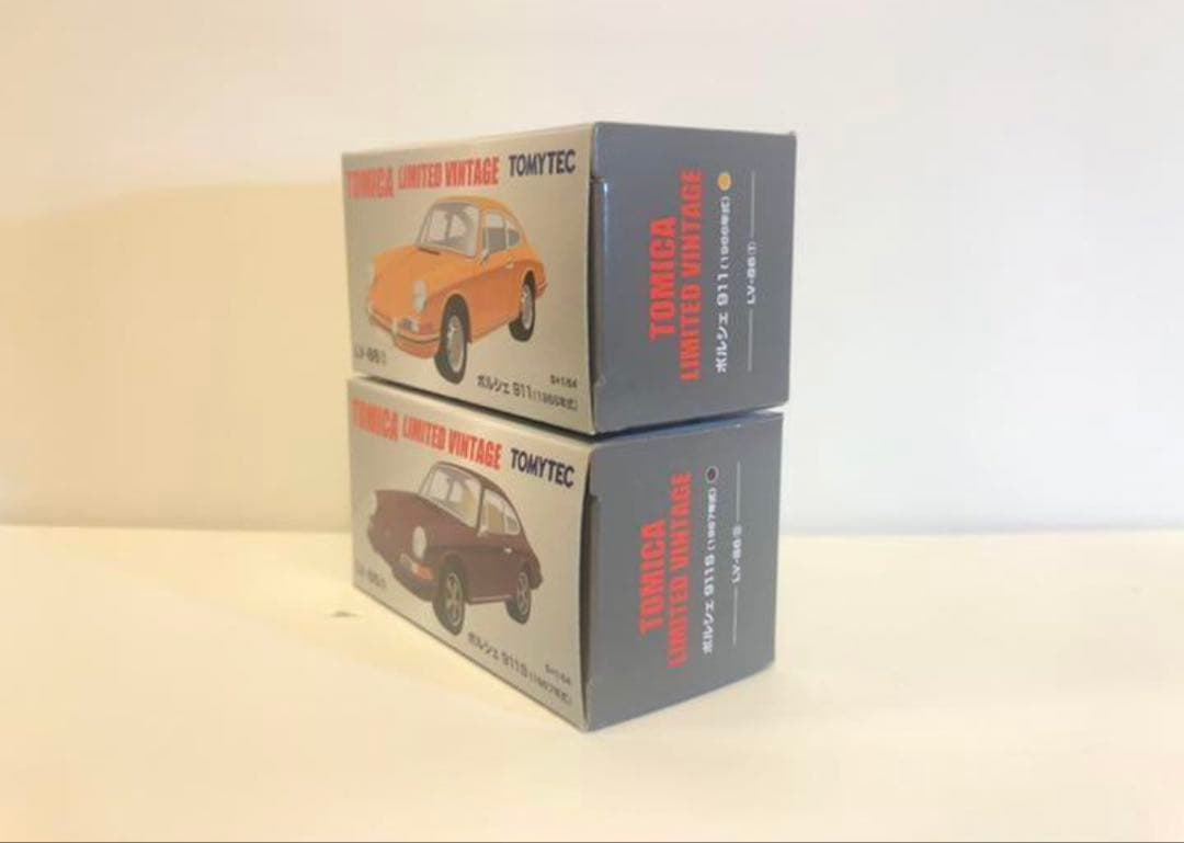 トミカリミテッドヴィンテージ　LV-86 ポルシェ911　黄色＆マルーン　2種