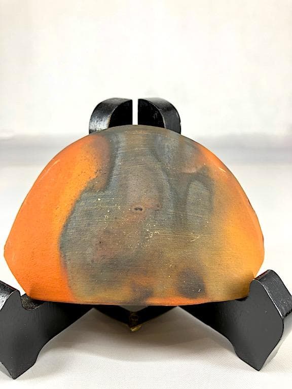 楽焼　風呂前瓦　楽吉左衞門（十代旦入）作　在印　小傷　用心箱。