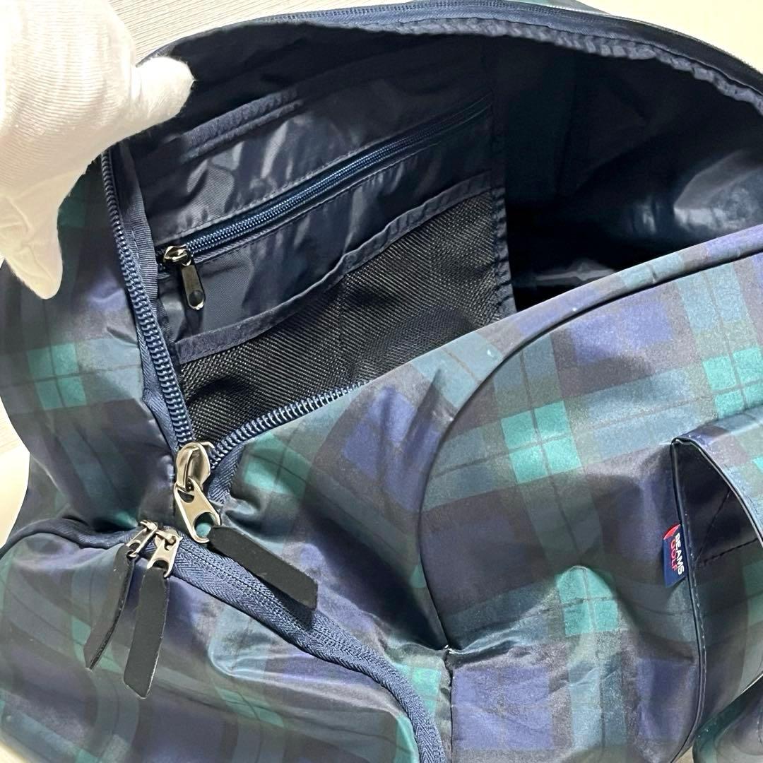 【美品】BEAMS GOLF シューズケース一体型ボストン ブラックウォッチ柄