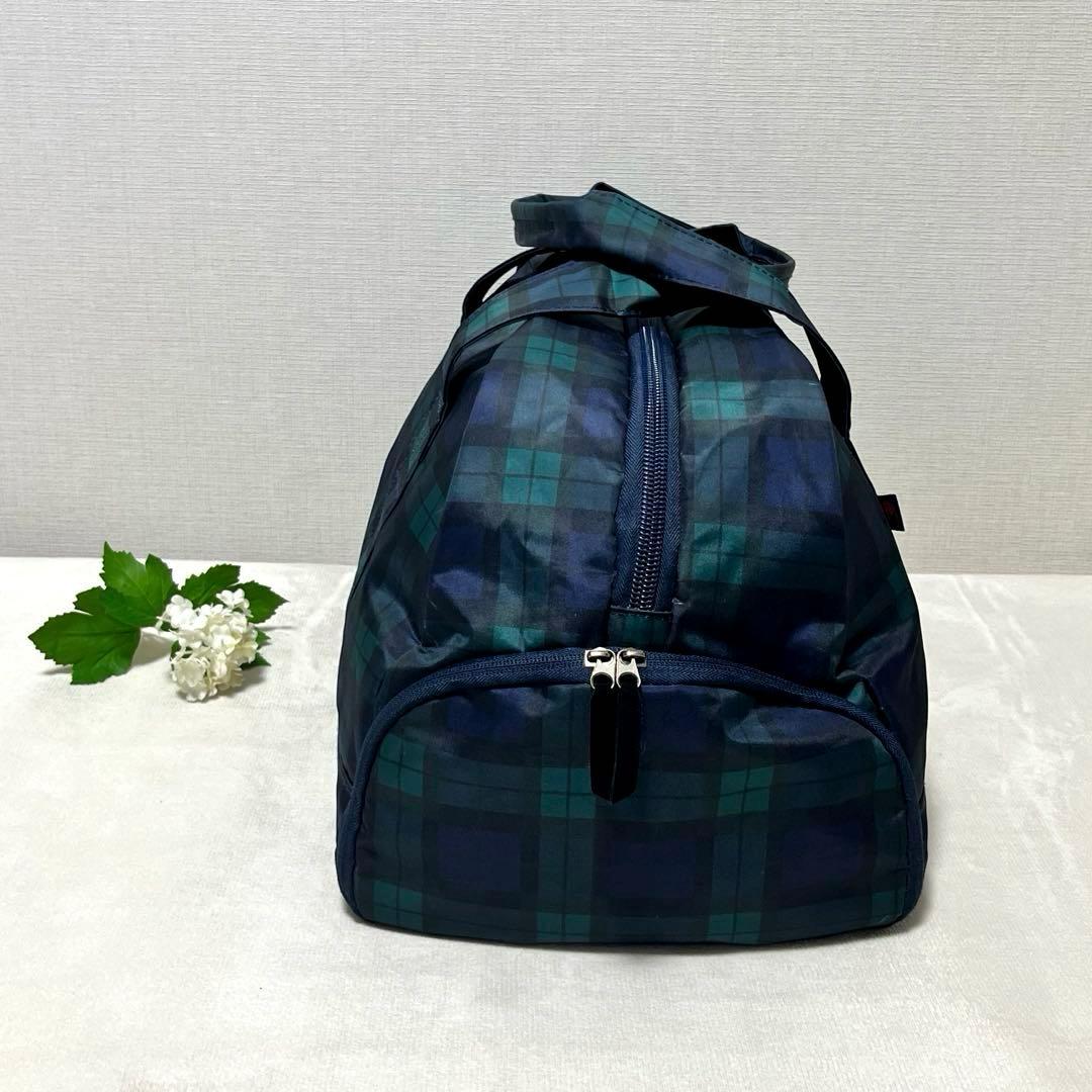 【美品】BEAMS GOLF シューズケース一体型ボストン ブラックウォッチ柄