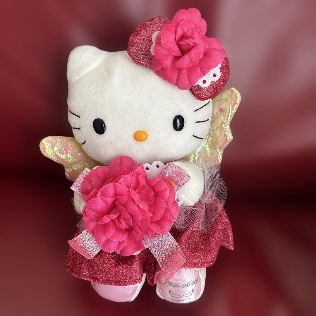 NTT限定非売品・ハローキティ ・ドレスアップした可愛いキティーぬいぐるみ