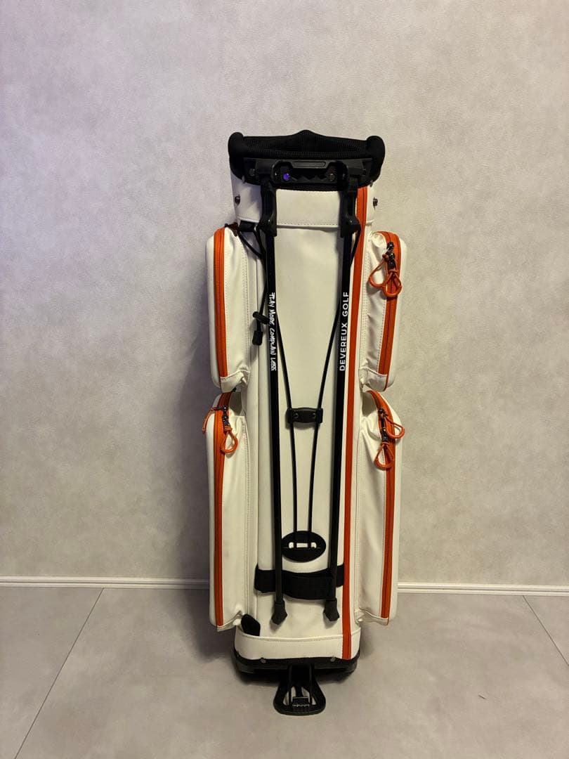 Devereux Golf キャディバッグ ホワイト/オレンジ