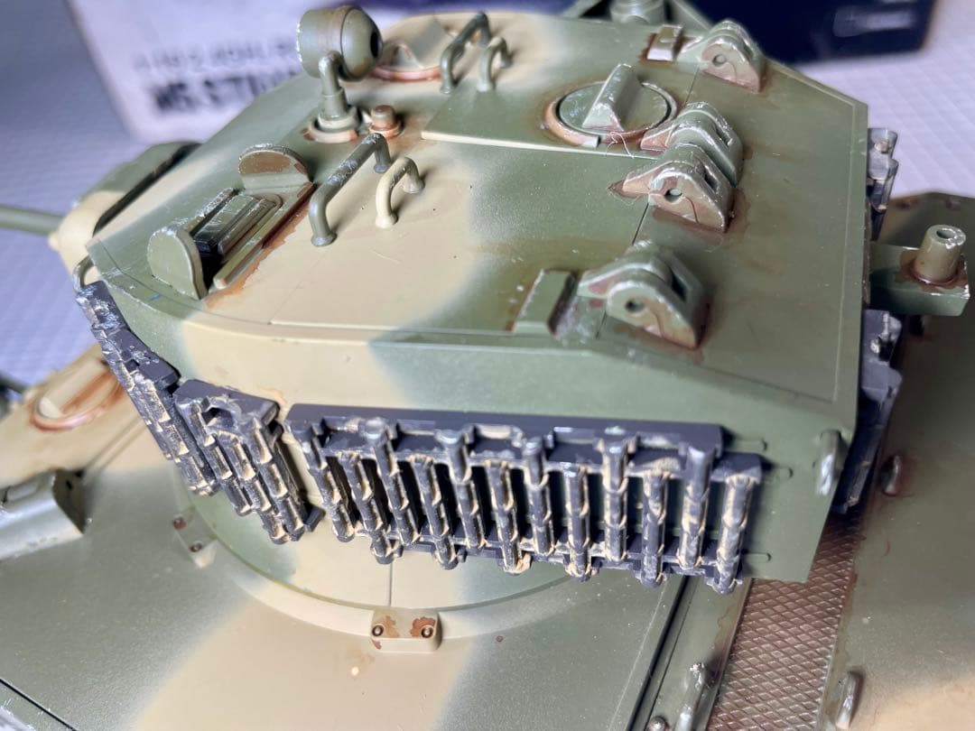 希少！COOL BANK1/16迷彩塗装版！「M5スチュアート」屋外未走行