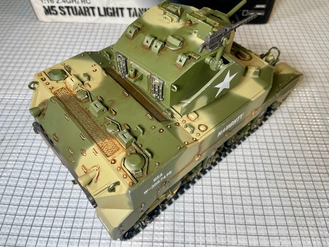 希少！COOL BANK1/16迷彩塗装版！「M5スチュアート」屋外未走行