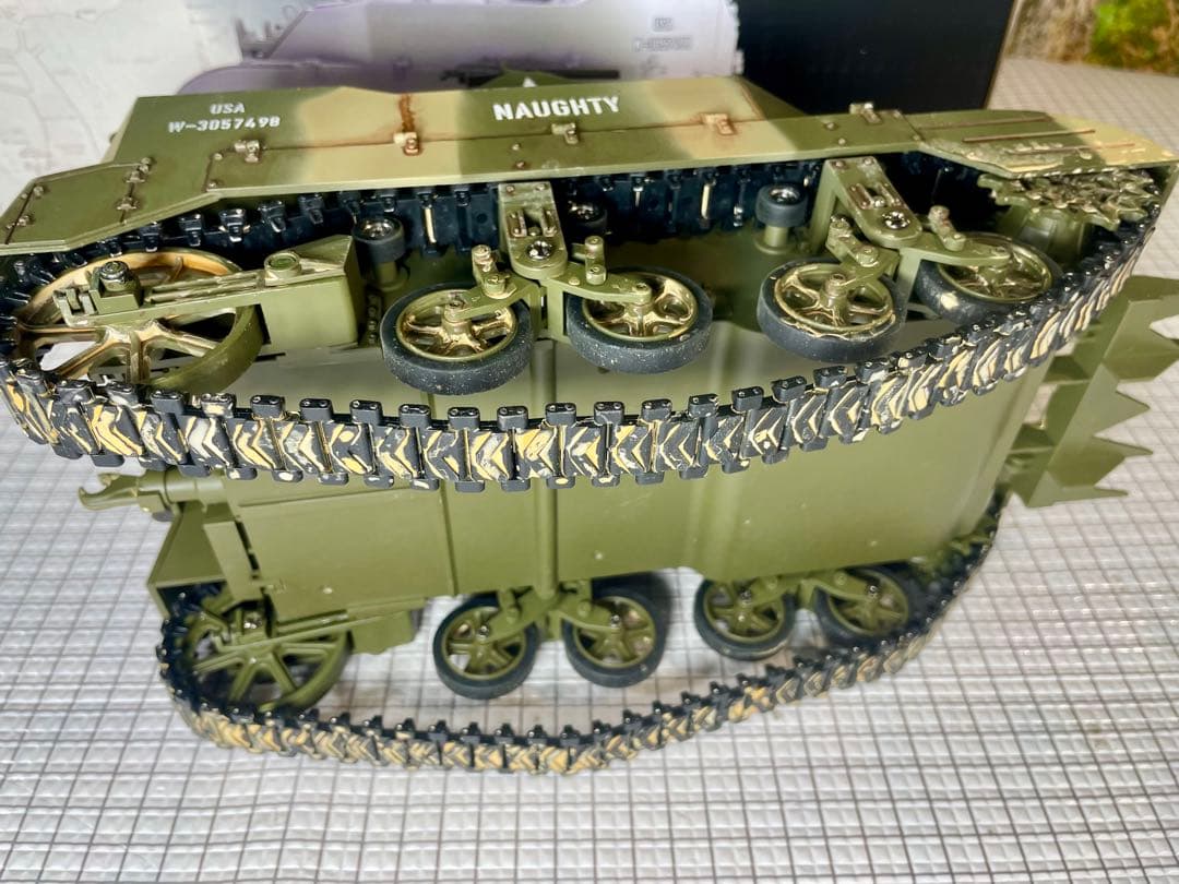 希少！COOL BANK1/16迷彩塗装版！「M5スチュアート」屋外未走行