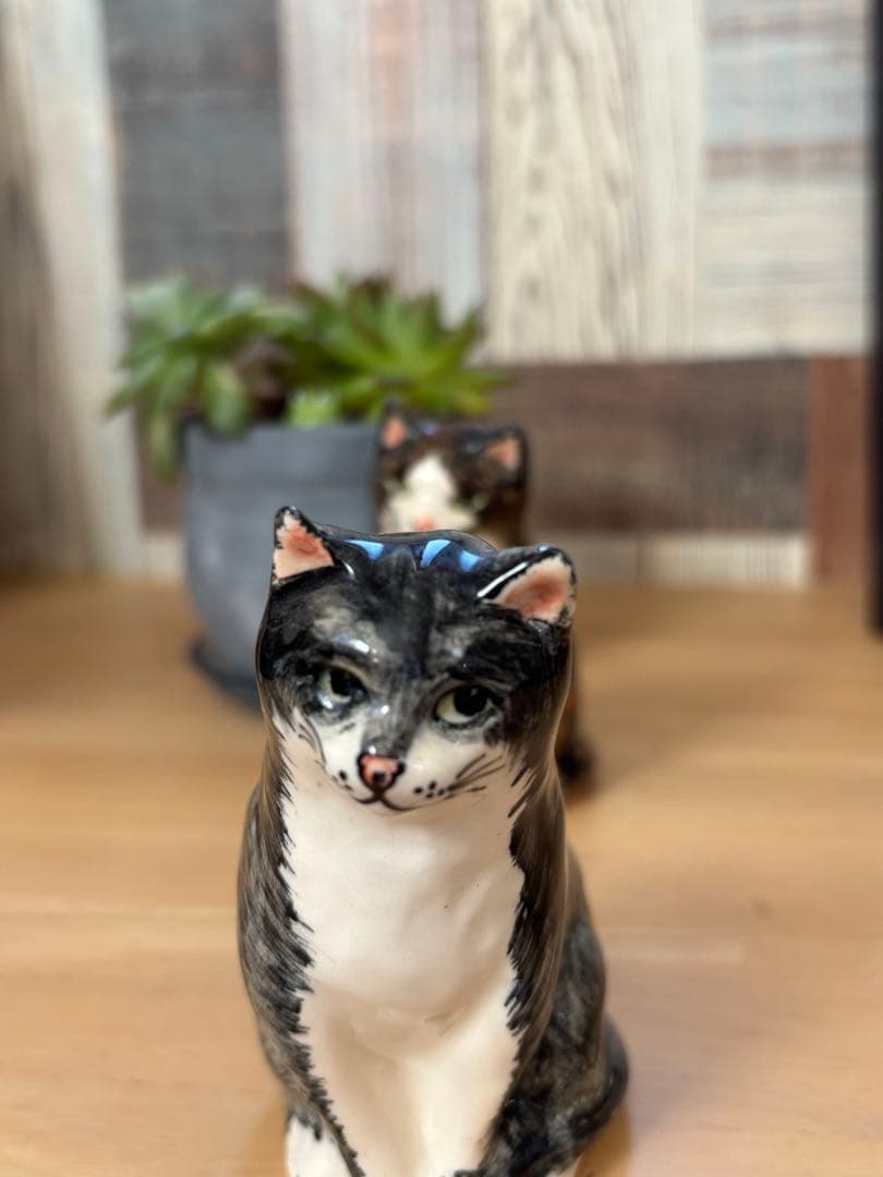 猫の置き物３点セット フィリップ・ローレストン作 英国BABBACOMBE窯