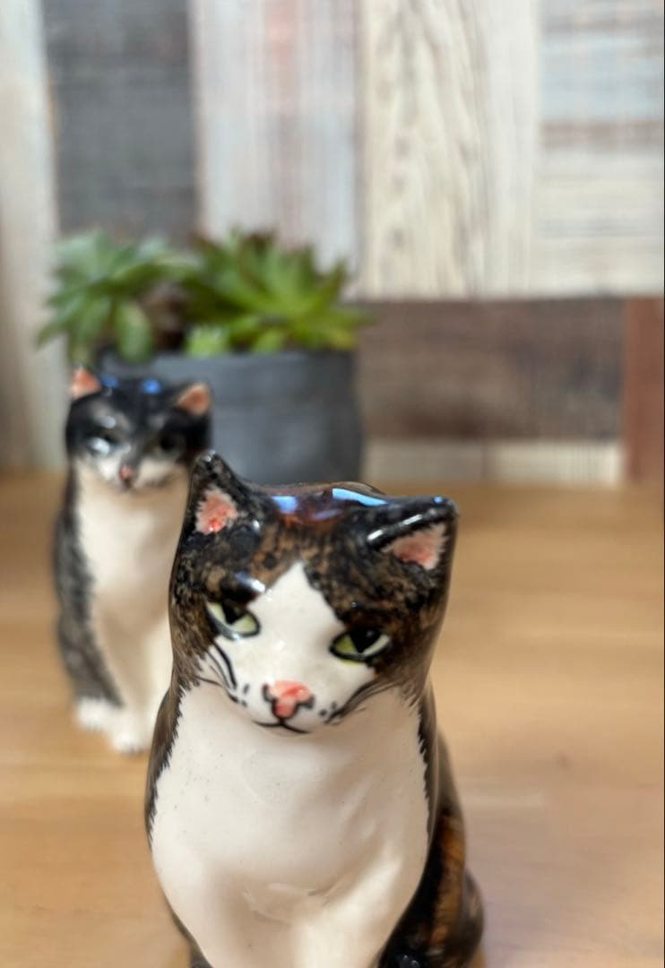 猫の置き物３点セット フィリップ・ローレストン作 英国BABBACOMBE窯