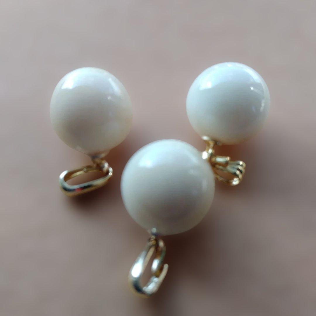 鯨歯　マッコウクジラ　牙玉ペンダントトップ　11㎜　9個