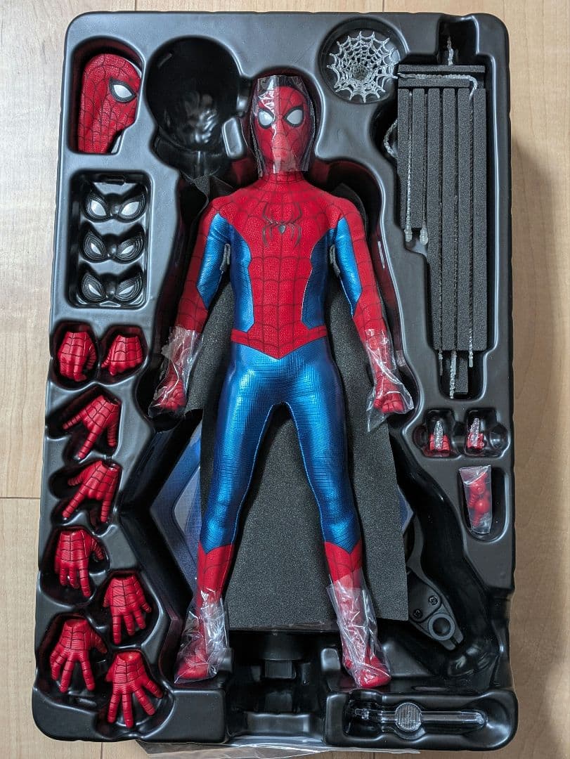 【未使用】ホットトイズ スパイダーマン（ニューレッド＆ブルースーツ）※顔パーツ欠