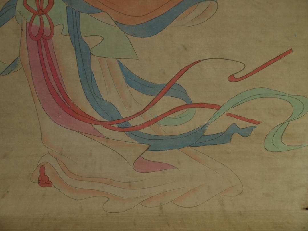 古掛け軸「斉白石作　人物図　紙本」中国民間画家 唐物唐本 BD550C11-4