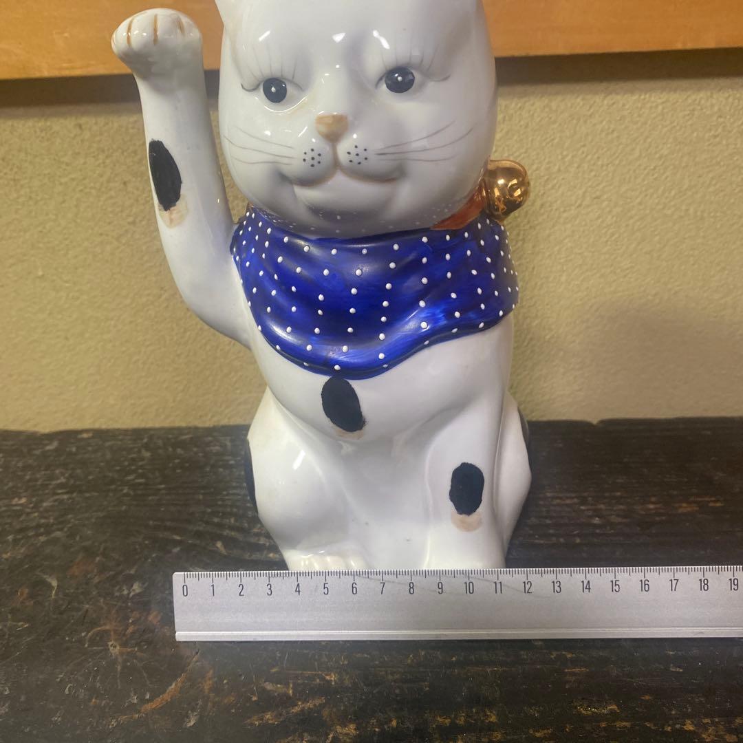 ブルー招き猫【大】