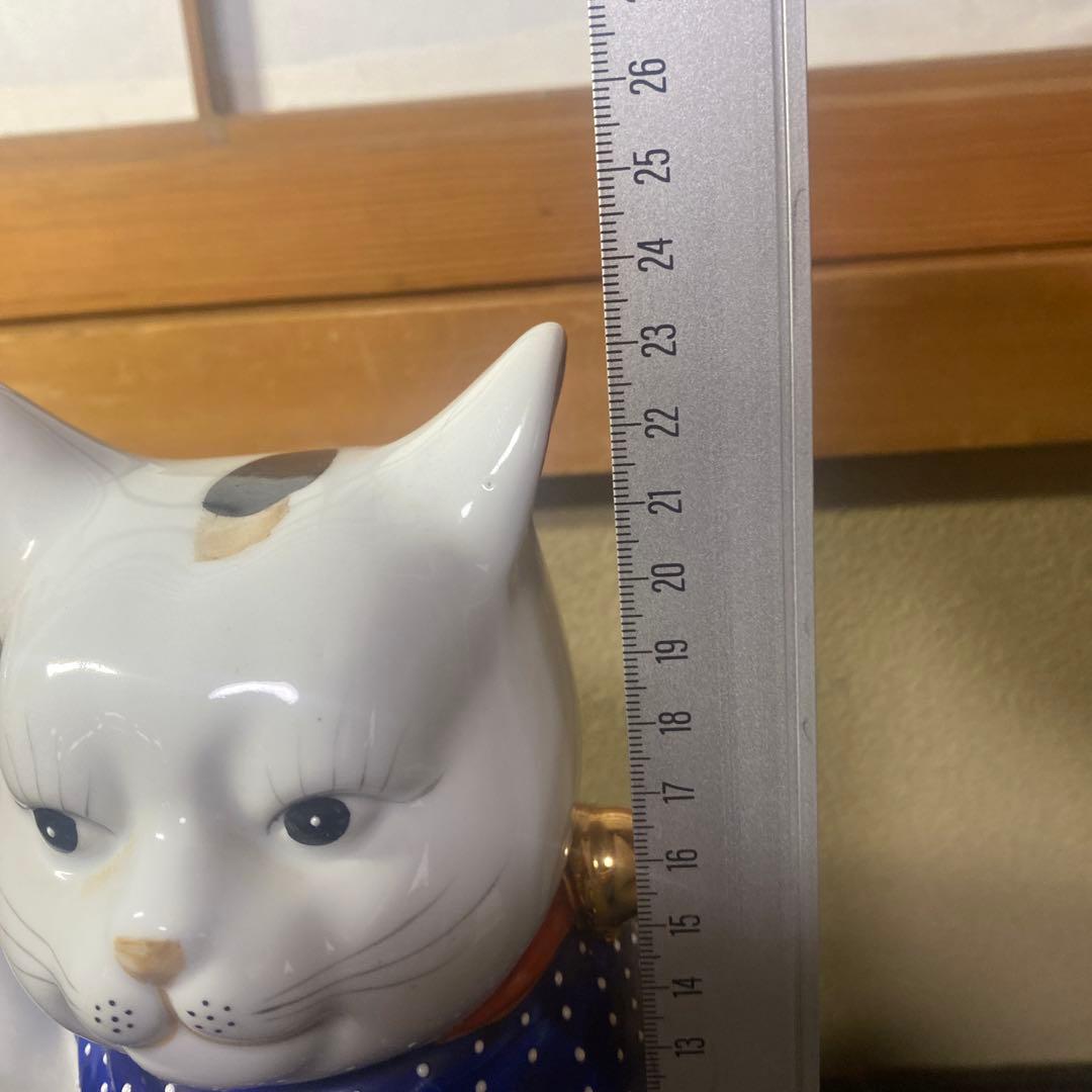 ブルー招き猫【大】