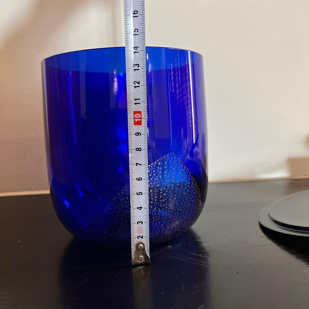 義山　水指　切箔　瑠璃　水崎長寿　波車　蒔絵蓋付　共箱　紙箱　送料無料