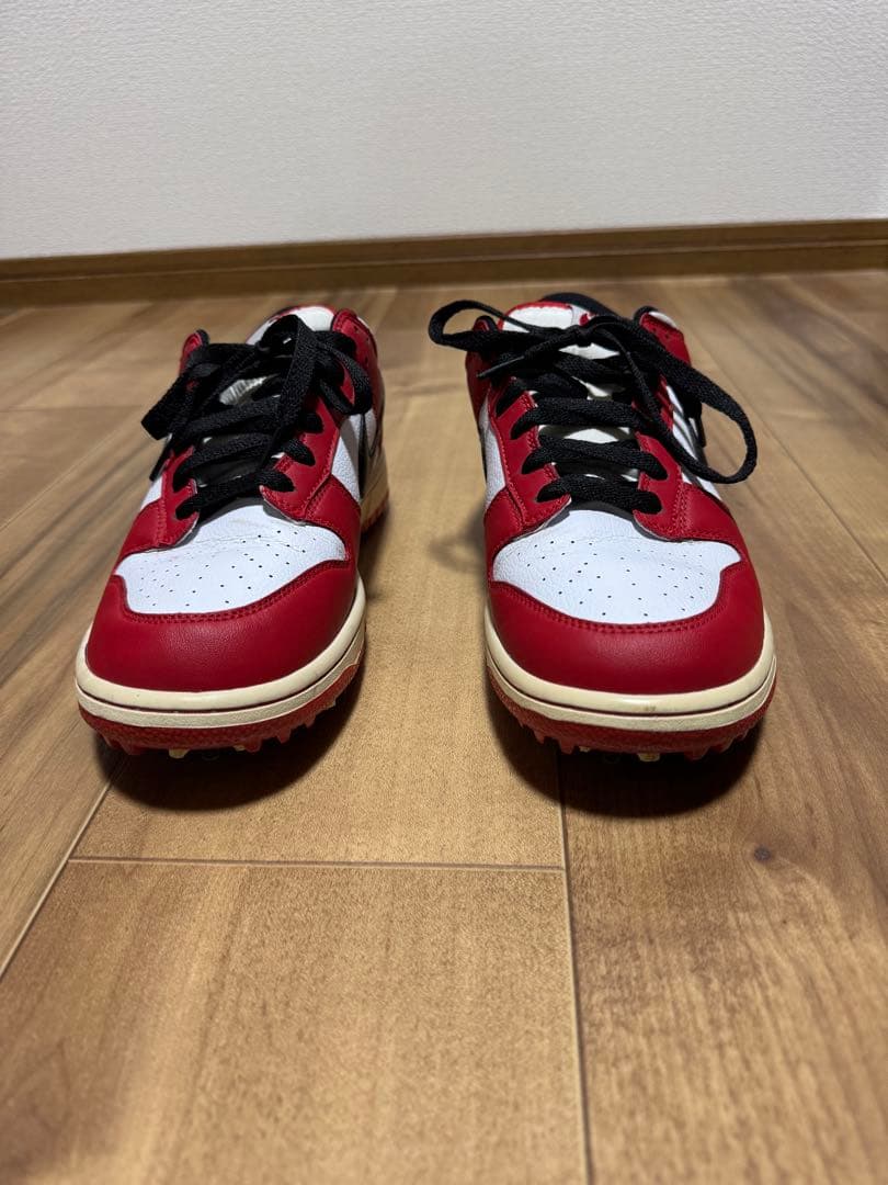 や*】様 【美品】Nike ダンク ゴルフシューズ レッド/ホワイト/ブラック