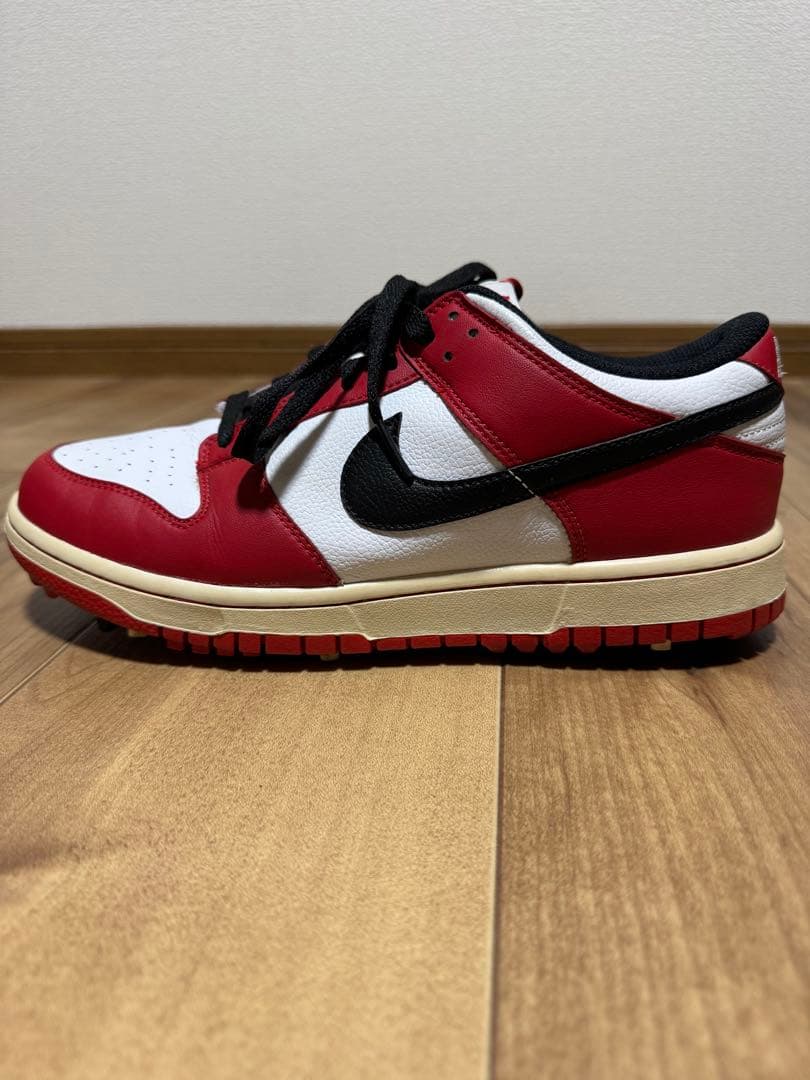 や*】様 【美品】Nike ダンク ゴルフシューズ レッド/ホワイト/ブラック