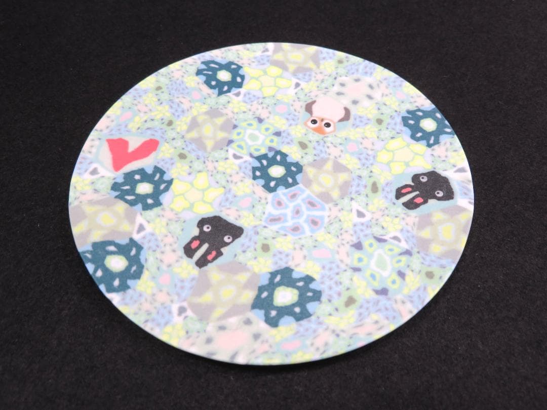 小林佐和子　練込小皿　うさぎと梟　現代アート　アンティーク