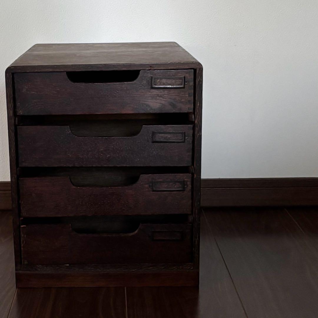 ◻️古道具 ◻️珍しい♡両引き出し四段棚
