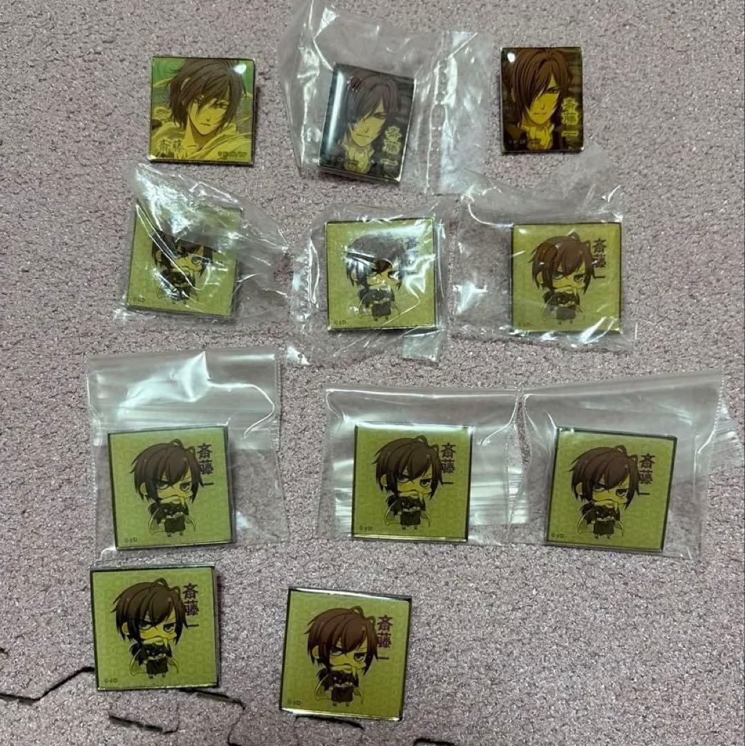 薄桜鬼 斎藤一 缶バッジ ゲームソフト アクリルキーホルダー その他