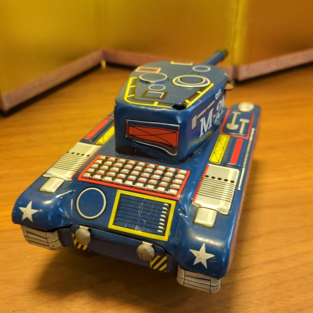 米澤玩具 ヨネザワ マリンタンク 青い戦車 ブリキ 電池式 動作品 希少 レア