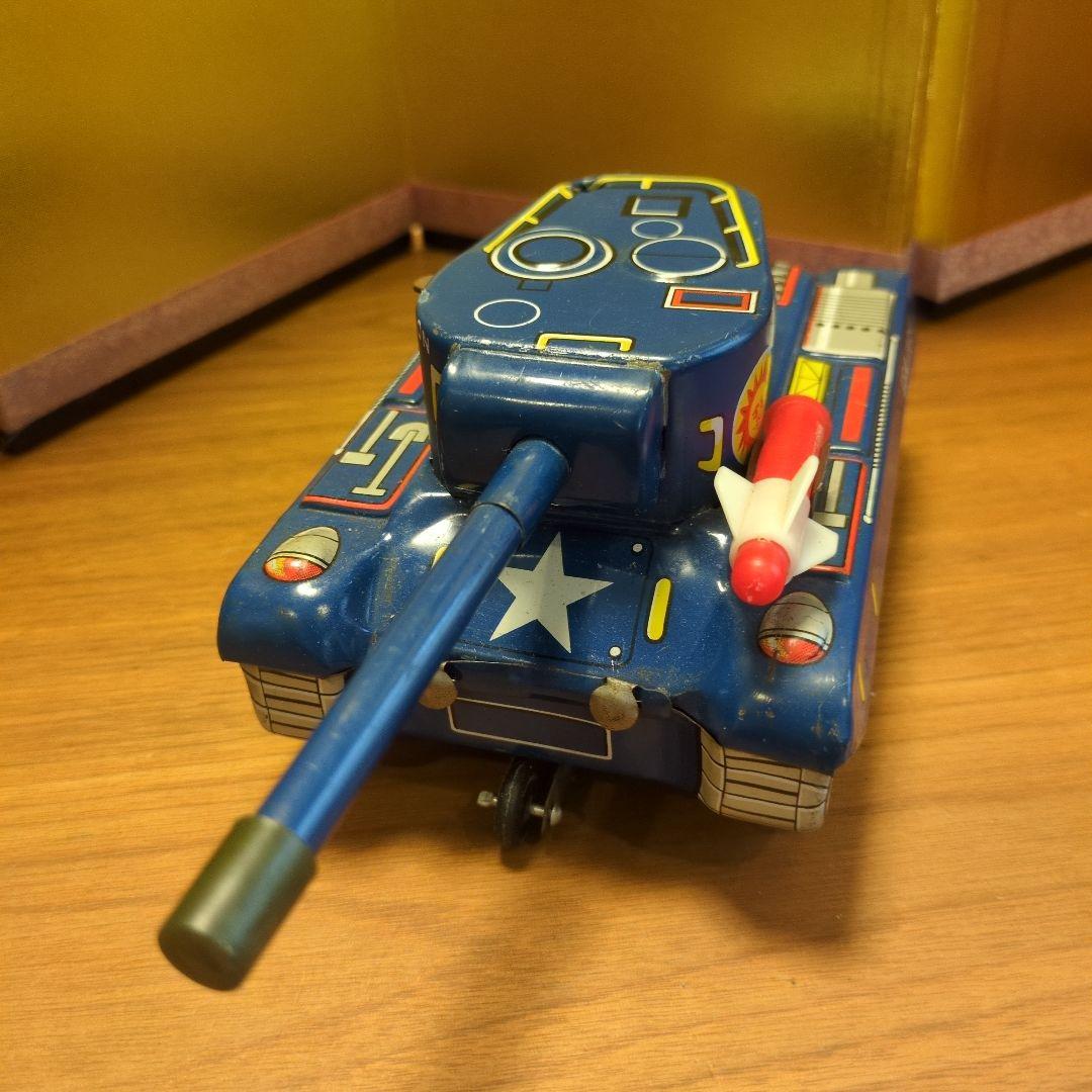 米澤玩具 ヨネザワ マリンタンク 青い戦車 ブリキ 電池式 動作品 希少 レア