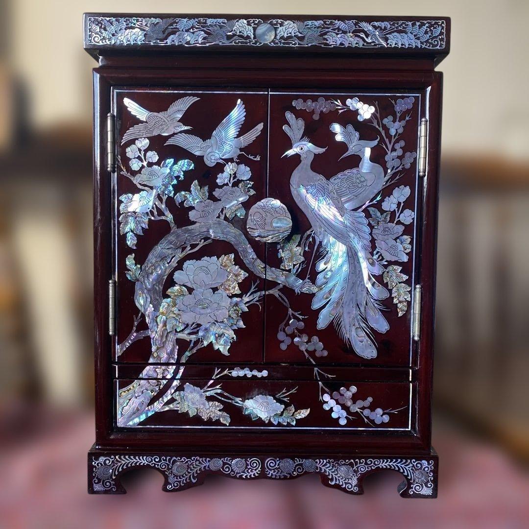 韓国　本物　螺鈿工芸品　ジュエリーボックス