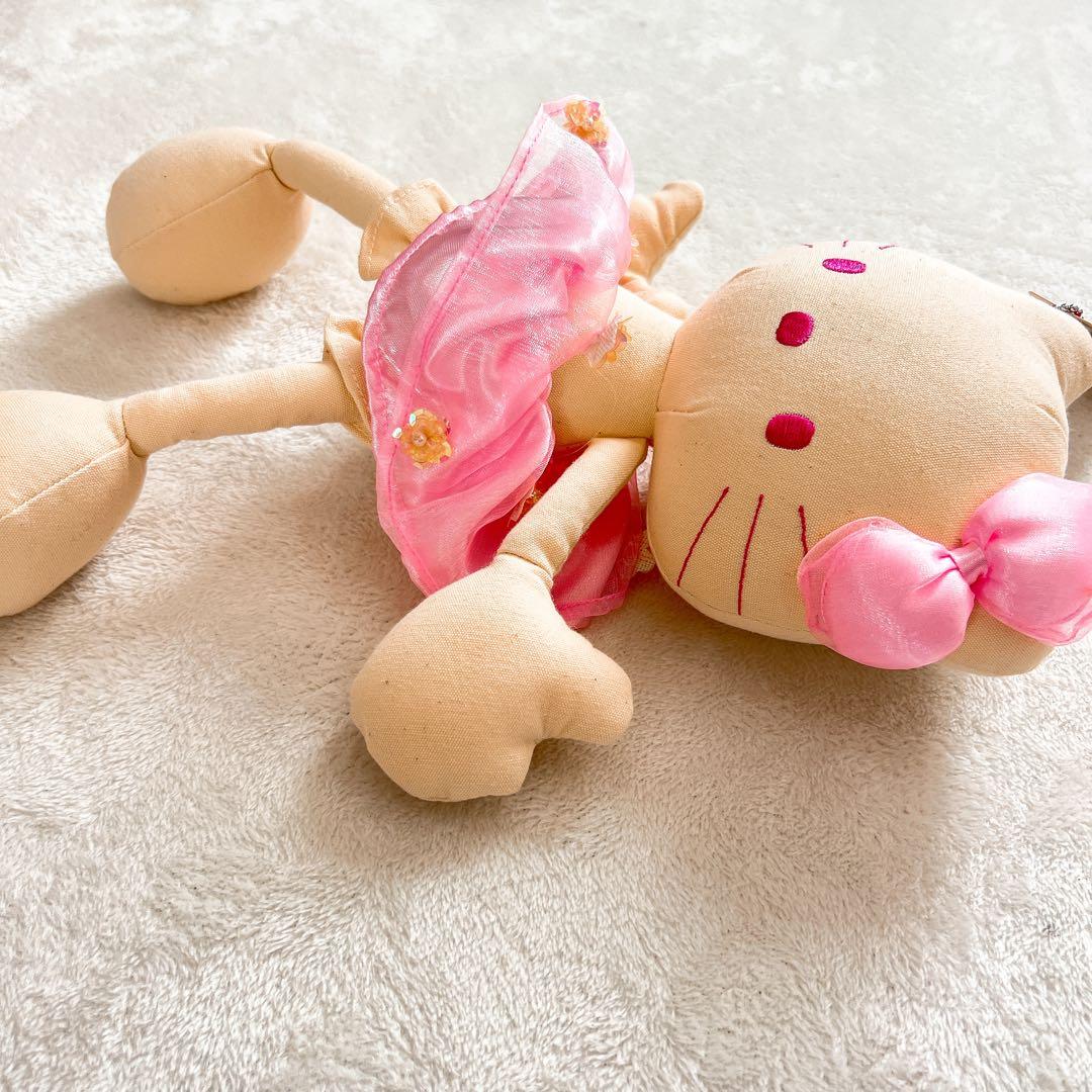 レア　ピンキーバージョン　脚長　ハローキティ ぬいぐるみ ボールチェーン