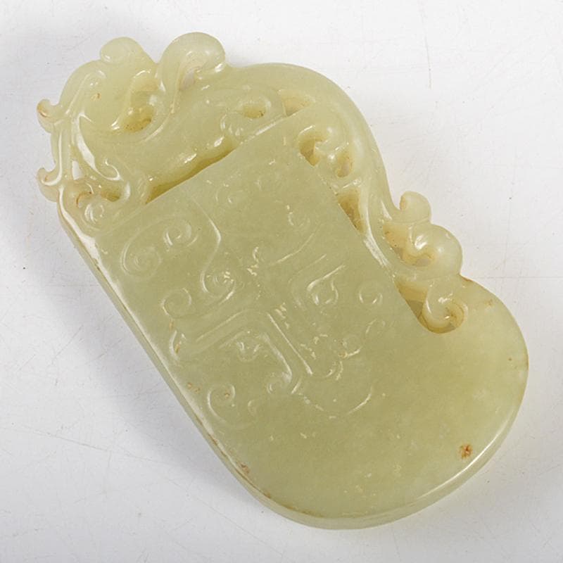 中国　玉石彫刻　神獣刻　根付　玉器　玉珮　V　R7116