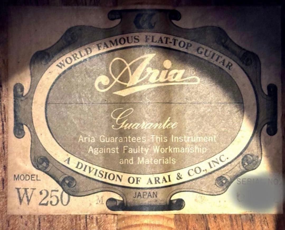 【1/4まで特価】ARIA W-250 調整済み　牛骨サドル　JV ソフトケース