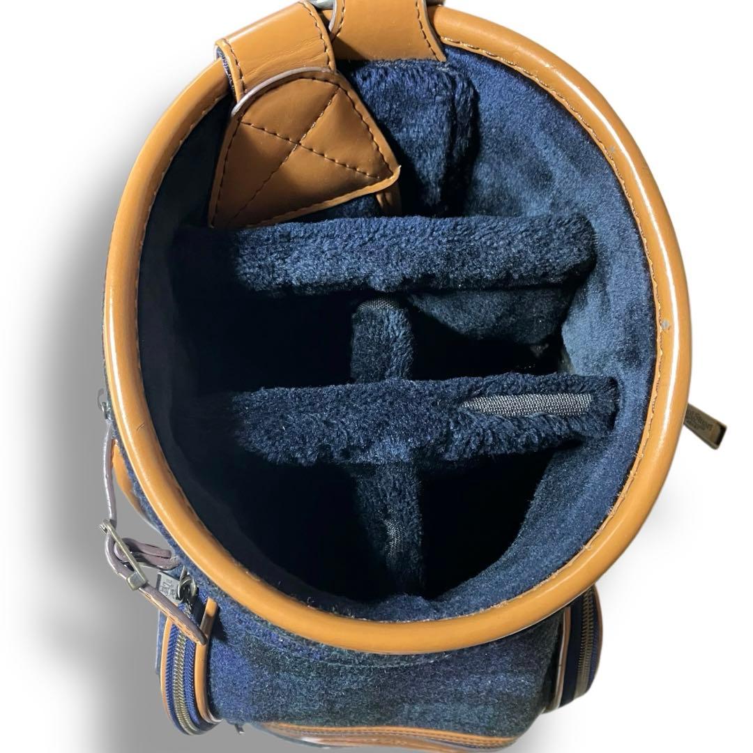 ハリスツイード＆ポールスチュアート キャディーバッグ ゴルフバッグ ボア レア