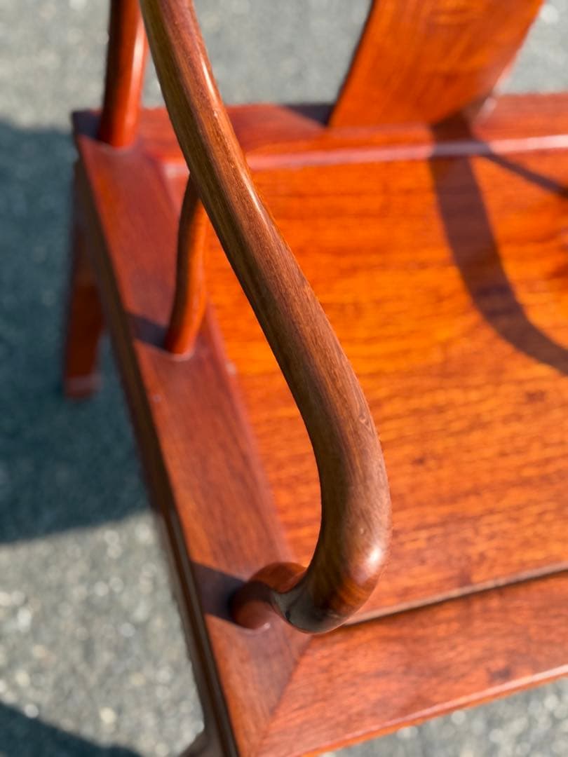 ①アンティーク 無垢材 高級 アームチェア ダイニング 椅子