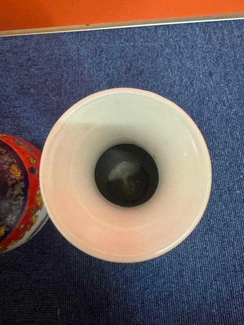 1596 中国骨董　花瓶2客　ペア