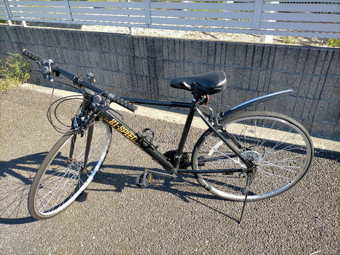 クロスバイク 黒色 21スピード 千葉JR内房線浜野駅引取限定 21speed