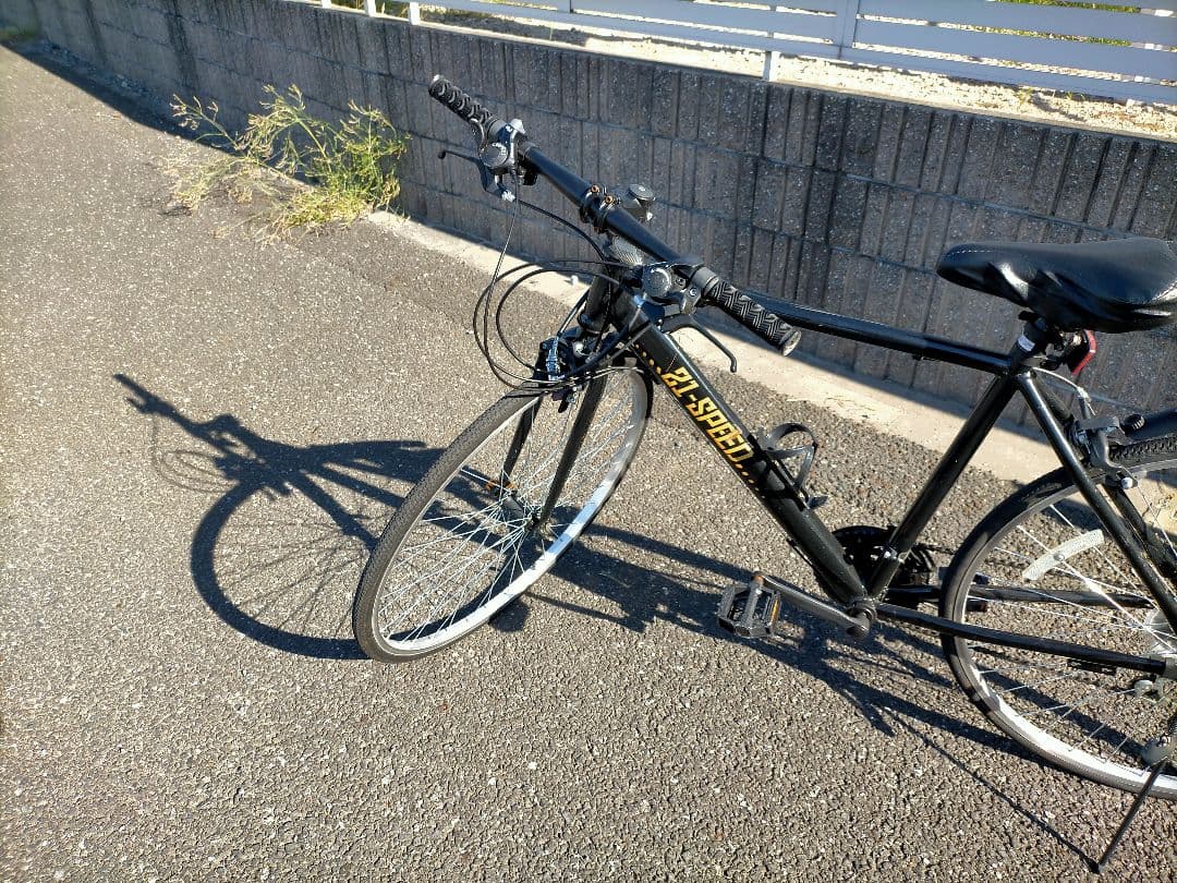 クロスバイク 黒色 21スピード 千葉JR内房線浜野駅引取限定 21speed