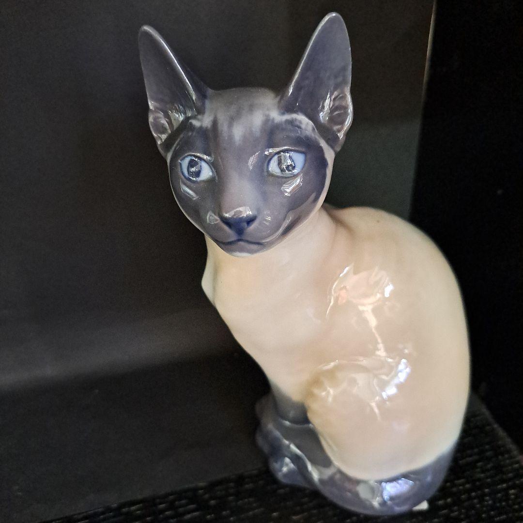 ロイヤルコペンハーゲン　　極上品　シャム猫　刻印　置物