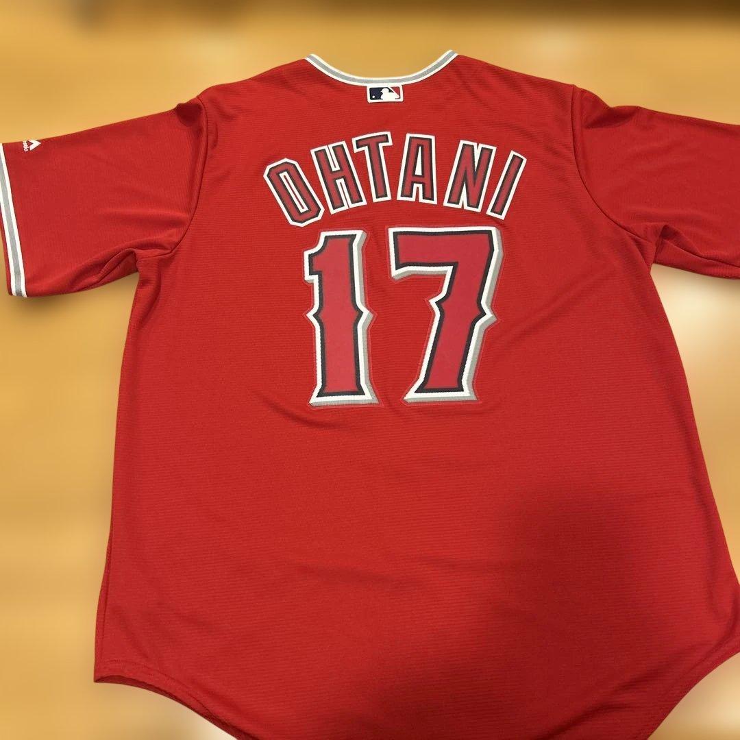 ANGELS Majestic ベースボールジャージ レッド